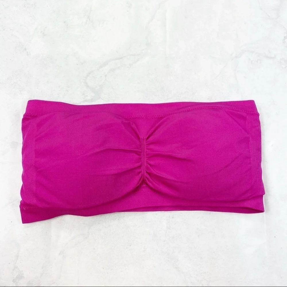 [S.N.U.] Pink Paded Bandeau Bra